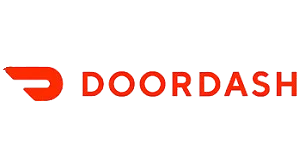 DoorDash logo in bold red and black colors