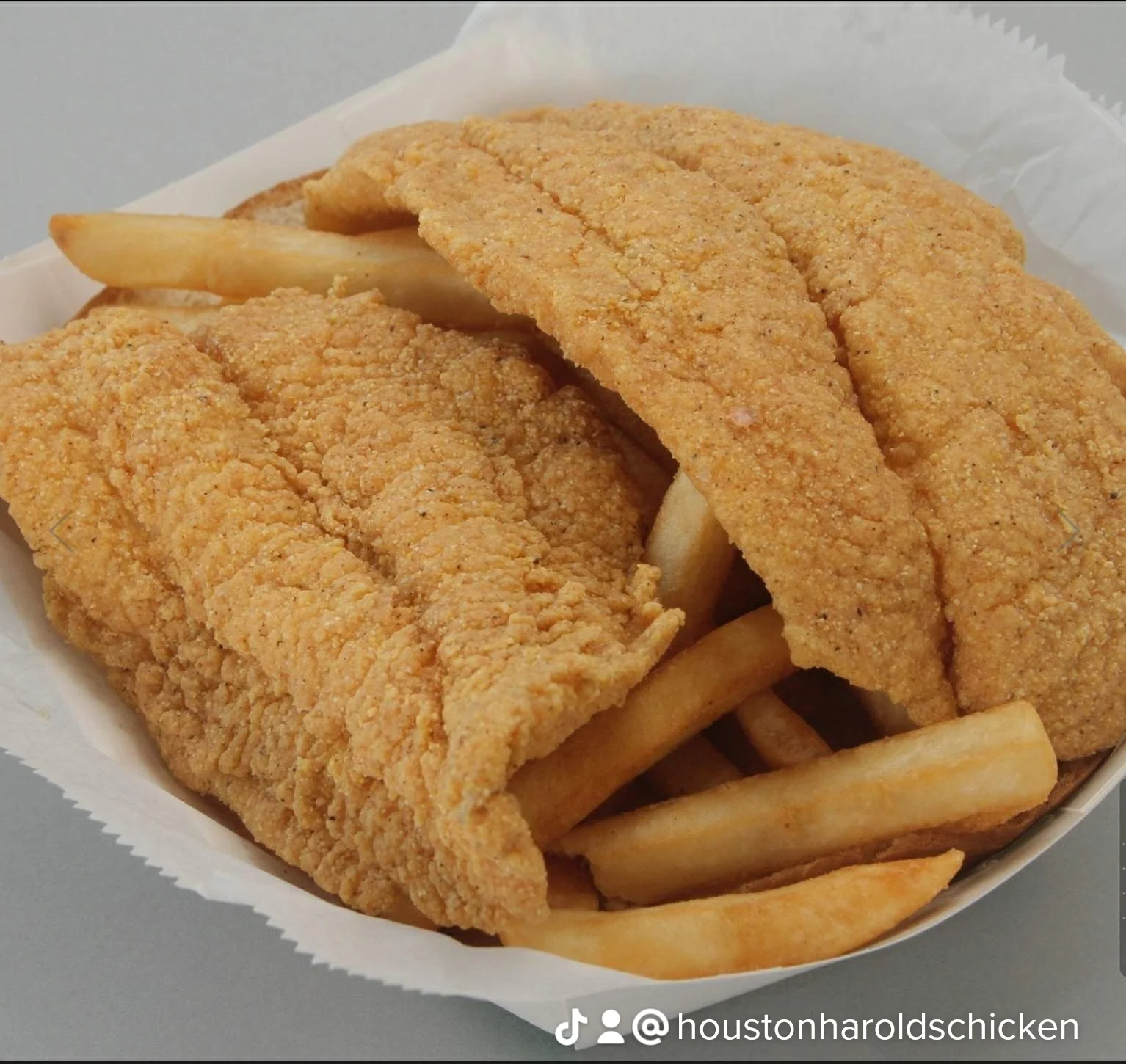 Southern fried catfish with French fries
