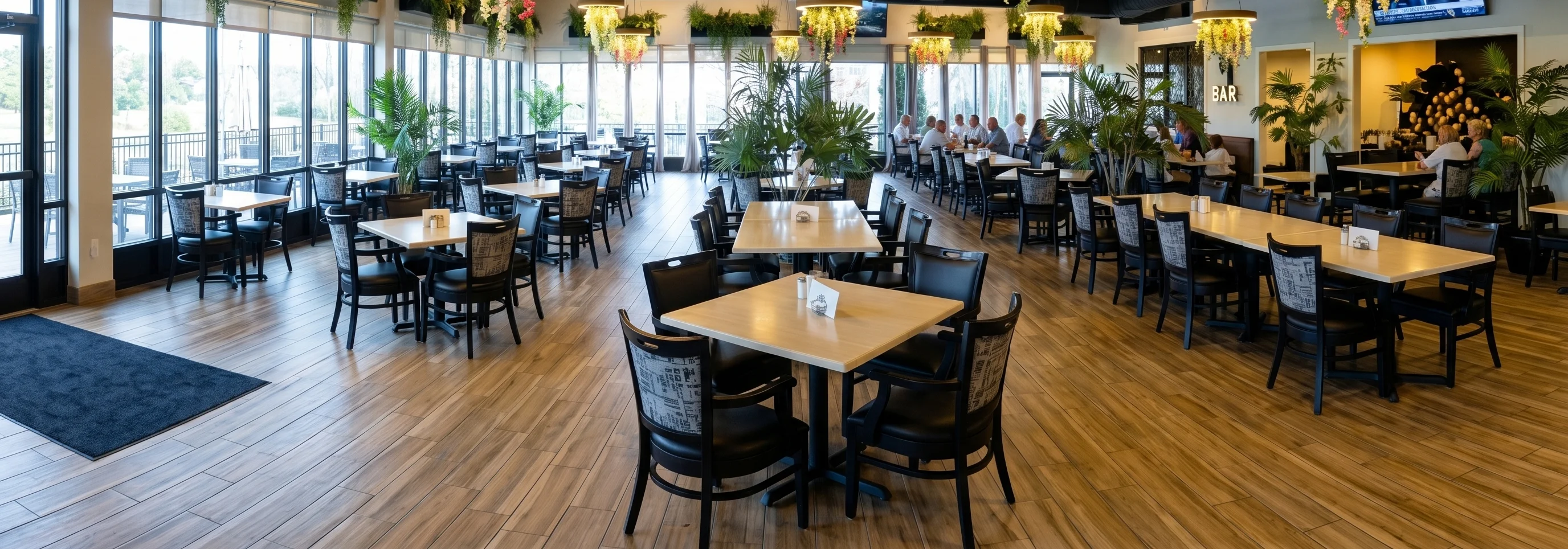 A split view of dishes featuring beef shawarma served as a wrap with fries and a plate with spiced rice, grilled beef, and various sauces. Refreshing drinks accompany the meals.