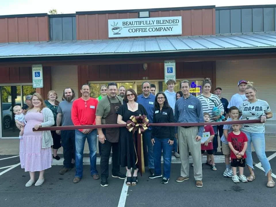 Ribbon-cutting ceremony at Beautifully Blended Coffee Company