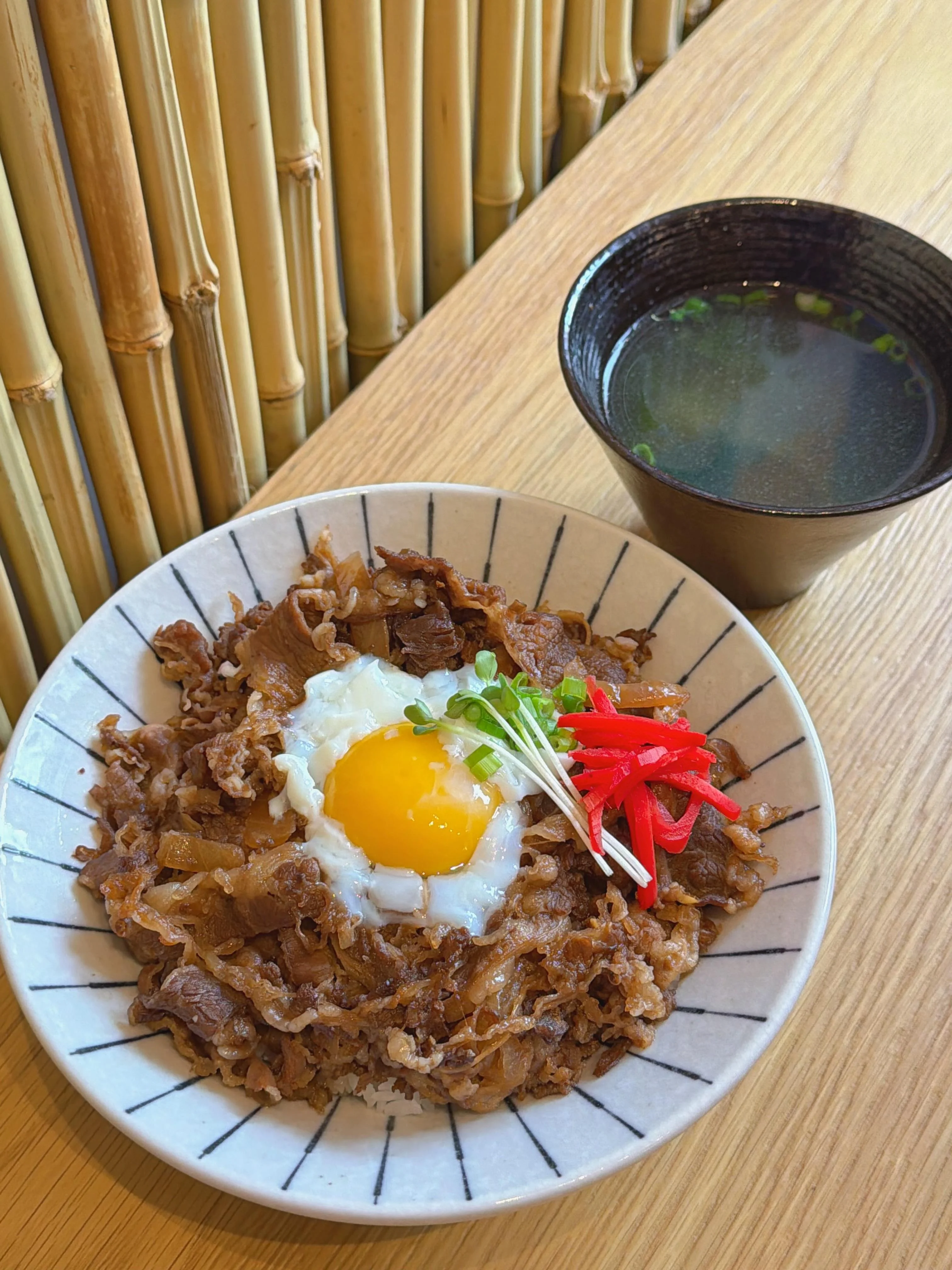 Gyudon + Miso Soup