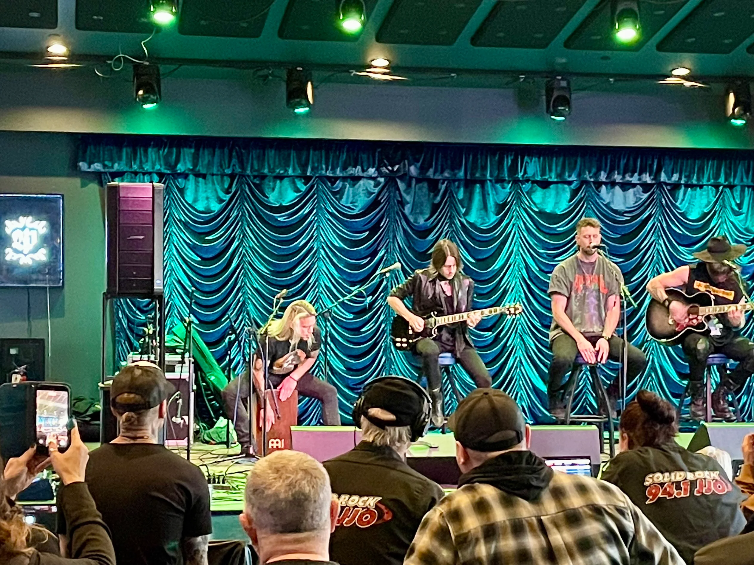 Live music performance with musicians on stage