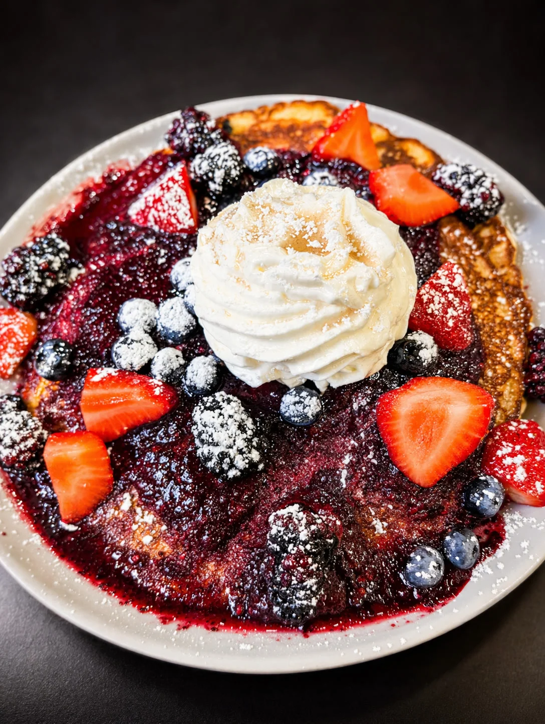Berries & Cream Pancakes (V)