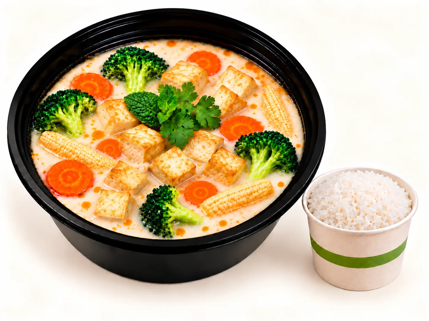 Tom Kha Tofu with rice