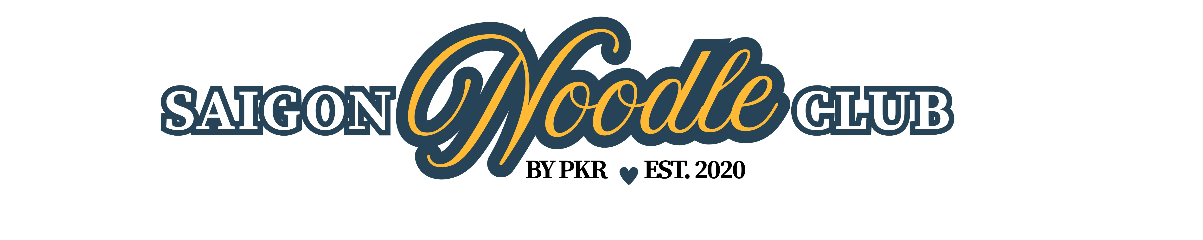 Saigon Noodle Club logo with vintage typography