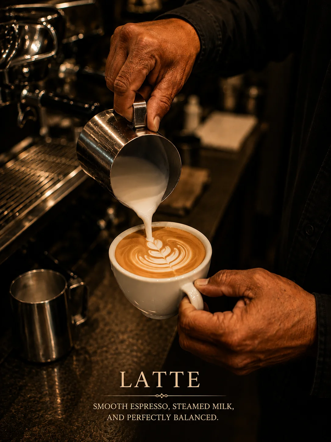 Artisan cappuccino with velvety foam and espresso layers