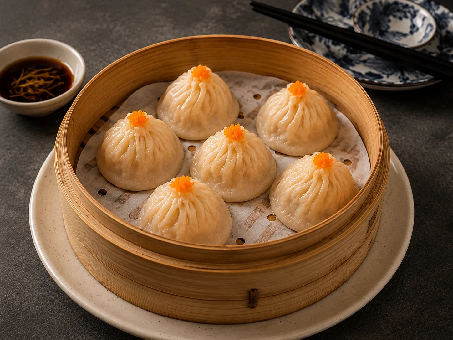蟹粉小笼包 Crab Meat & Pork Soup Dumplings
