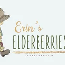Logo for Erin's Elderberries featuring a child with vegetables