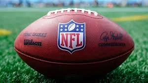 NFL football on a green field