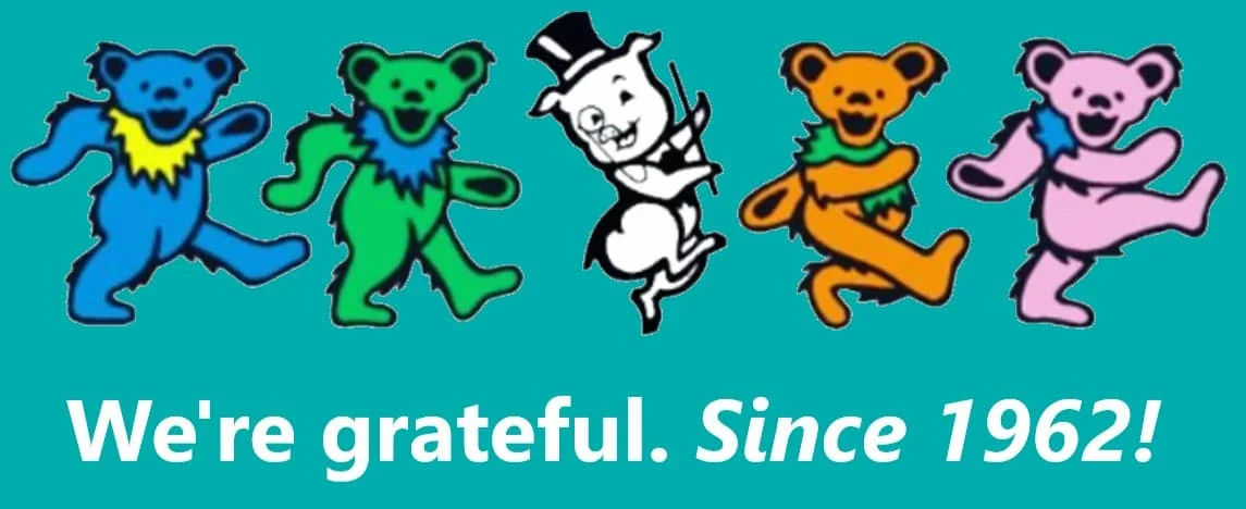 Colorful dancing bears at a restaurant event, creating a lively atmosphere.