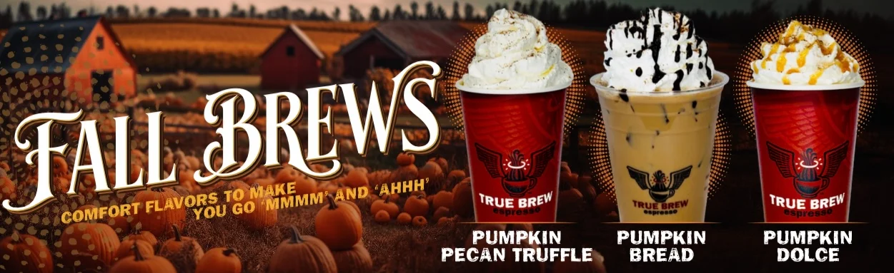 Colorful refreshers from True Brew featuring fruity flavors
