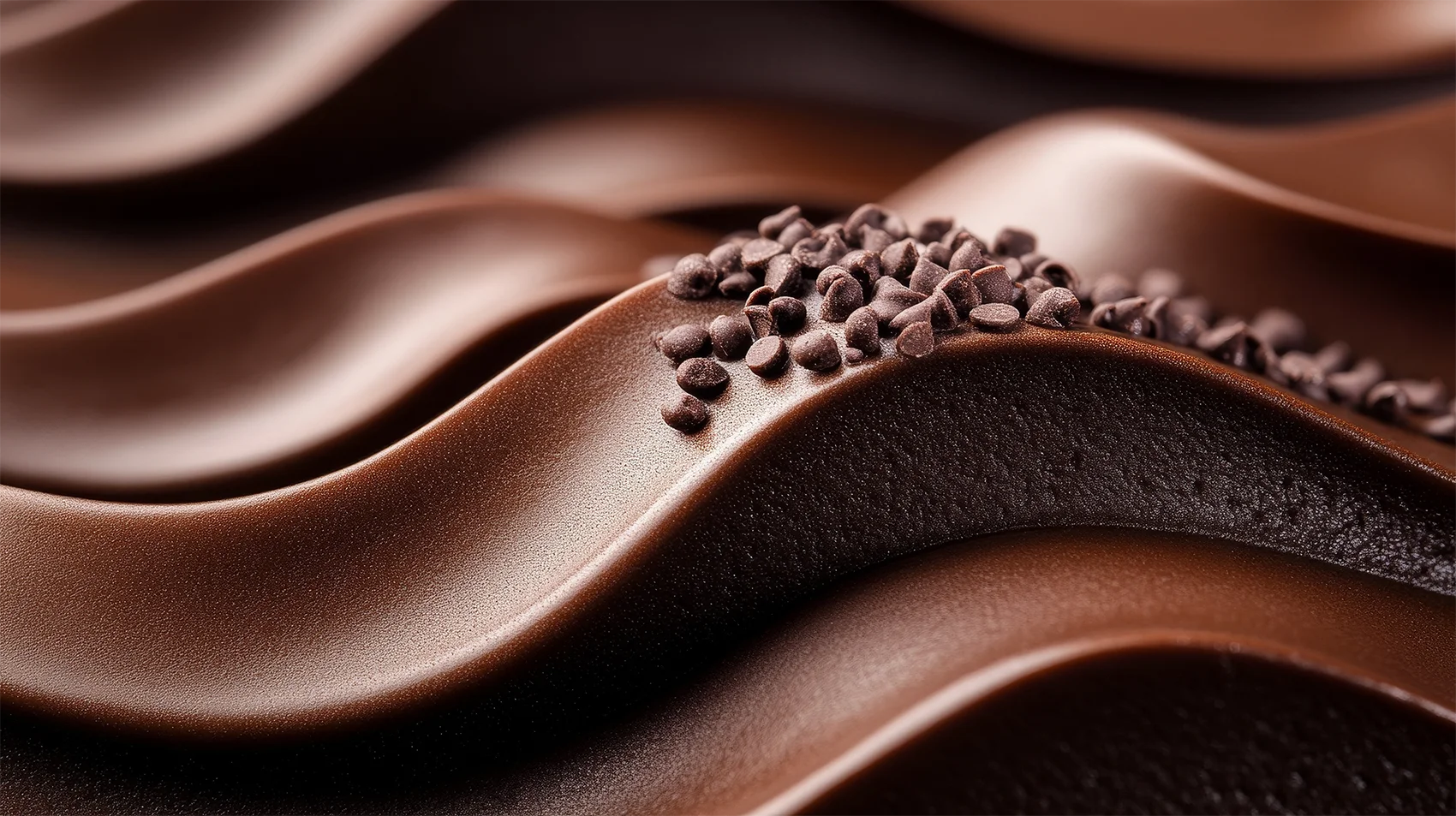 Rich chocolate ganache with cocoa nibs