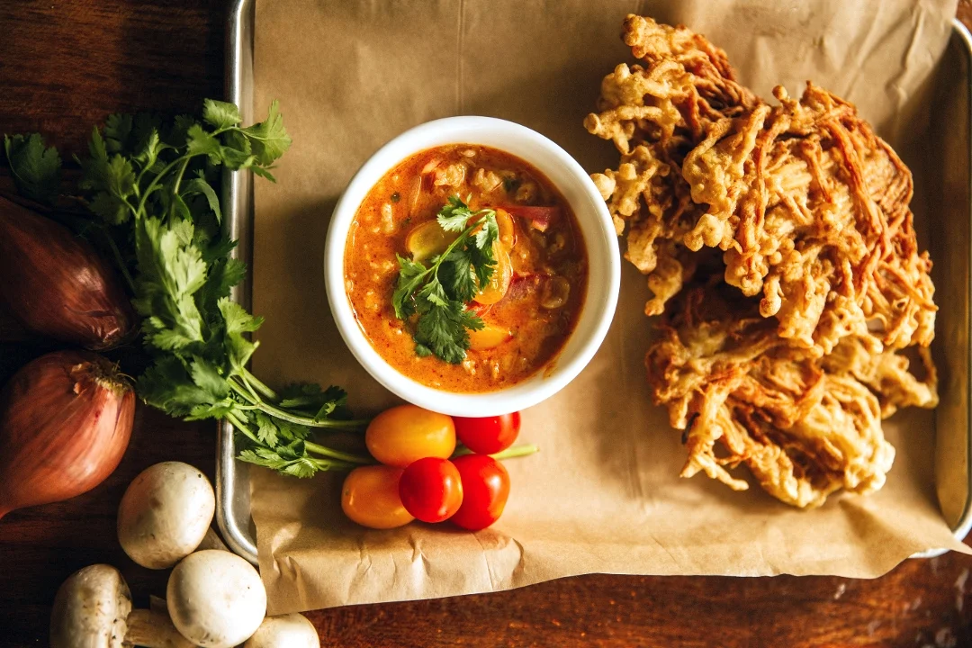 Deep-fried Enoki Mushroom
