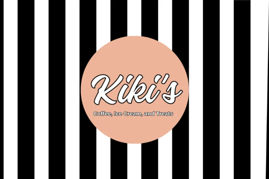 Kiki's logo featuring coffee, ice cream, and treats