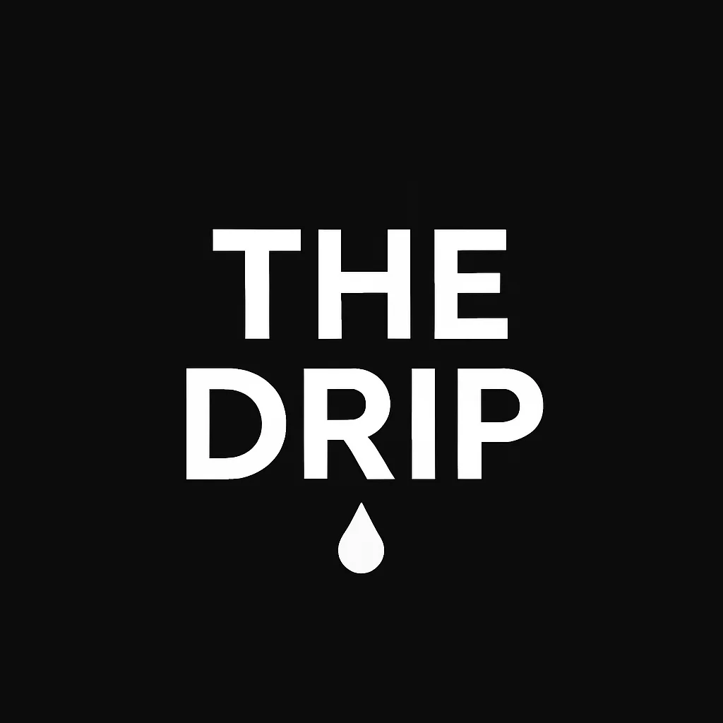 Logo of The Drip coffee shop with a minimalist design