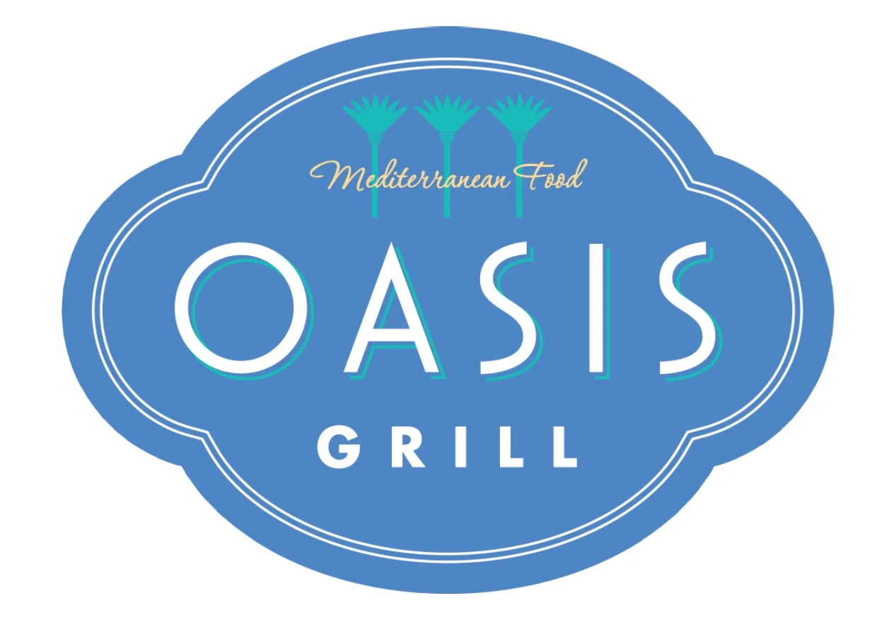 Oasis Grill logo featuring Mediterranean cuisine