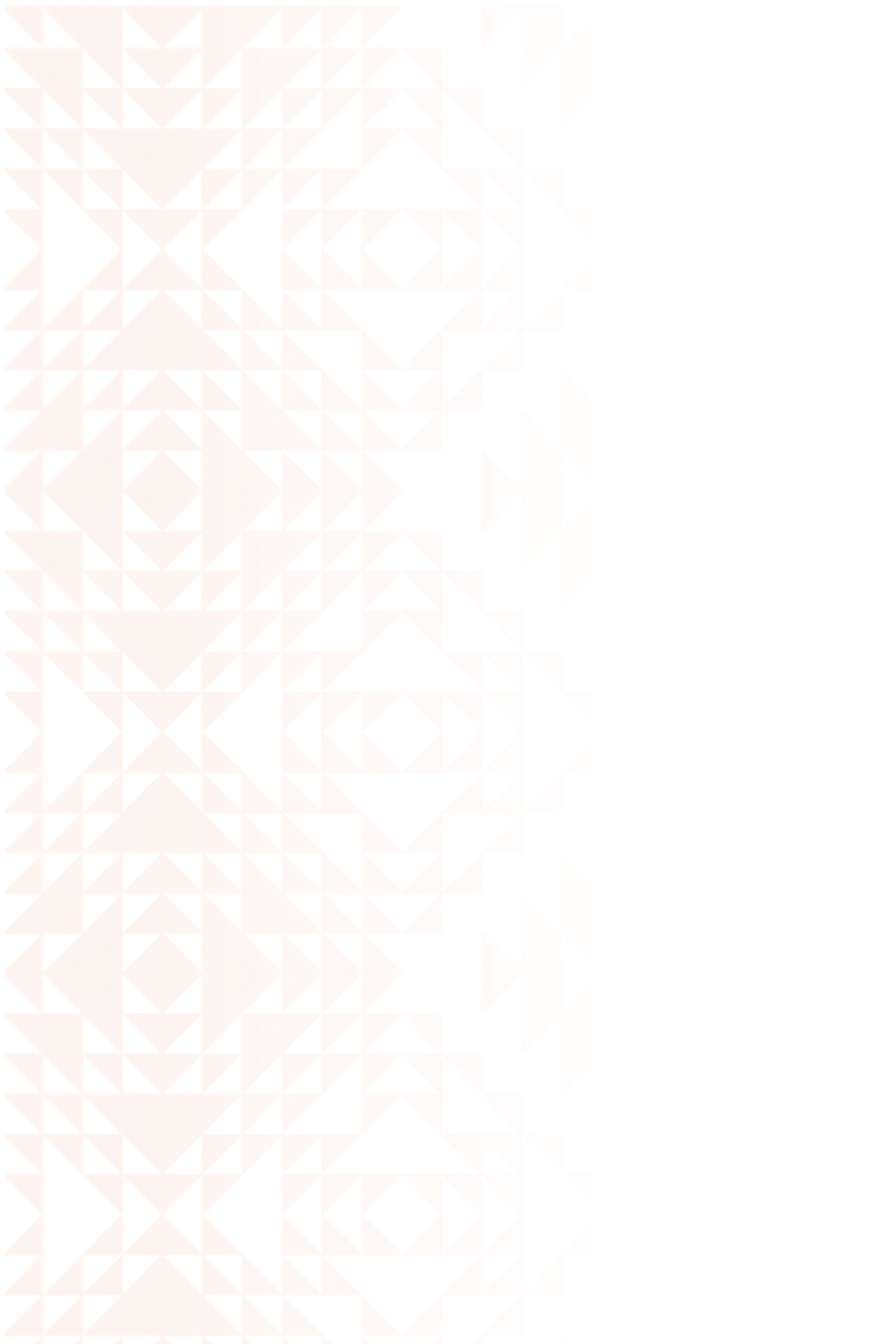 Geometric pattern in shades of orange and red on a white background.