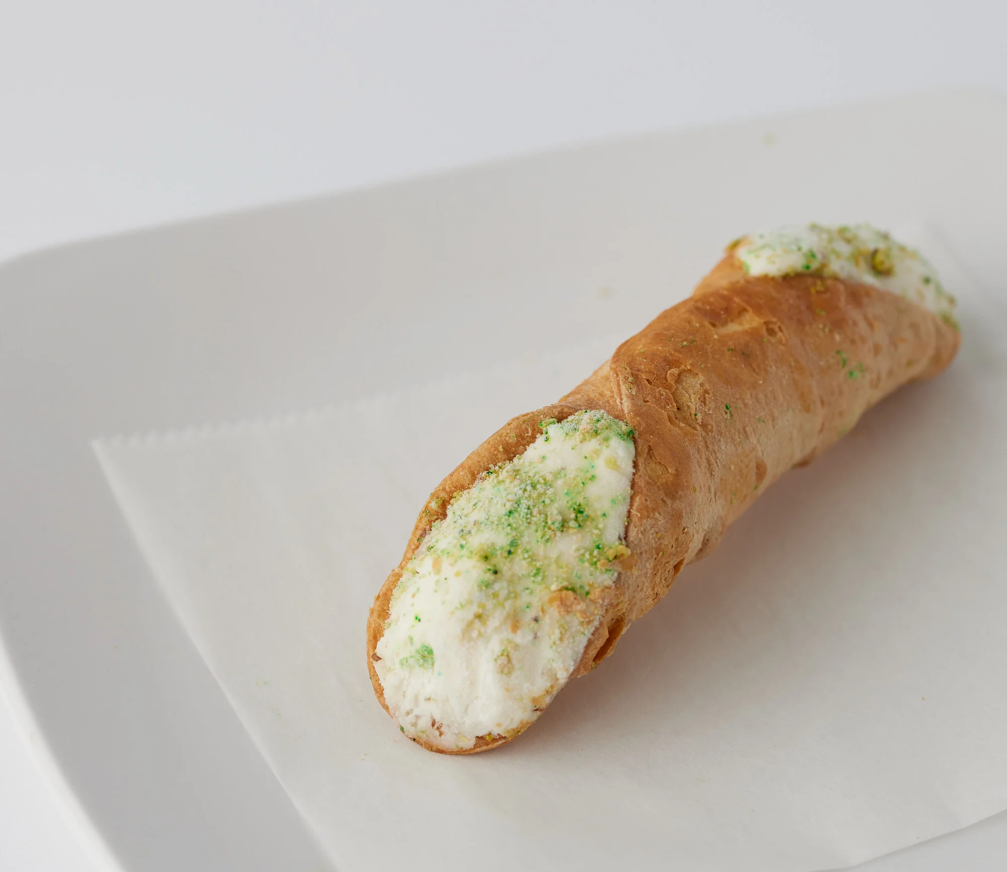 Classic Italian cannoli with ricotta filling