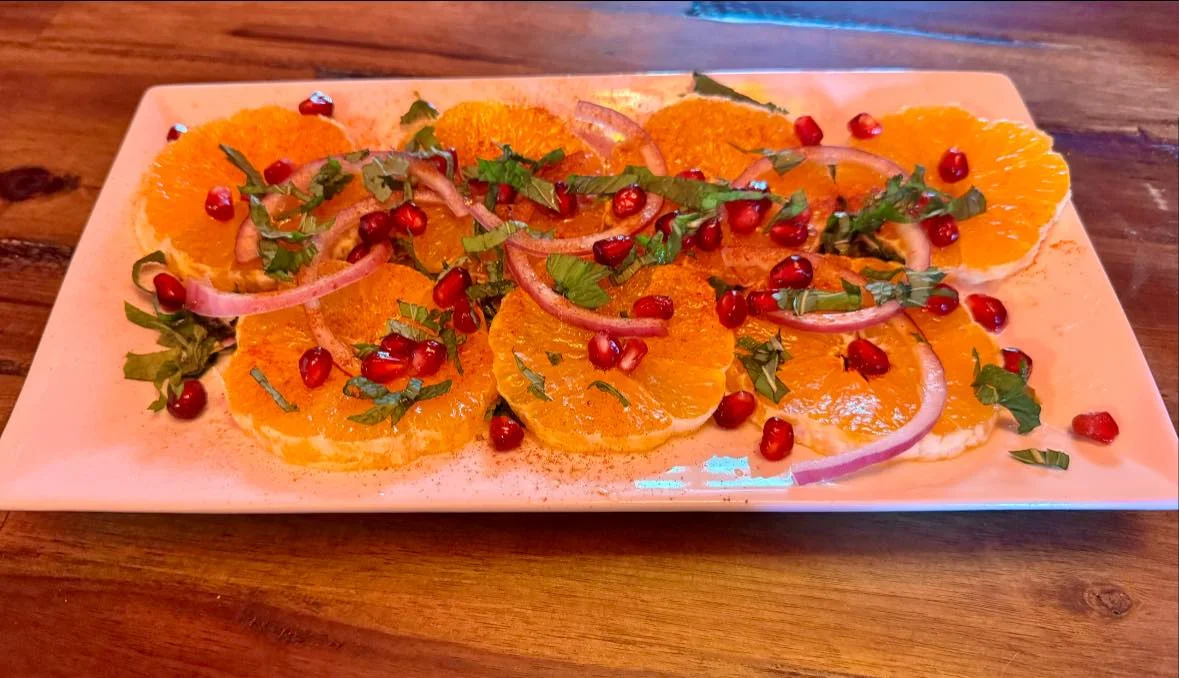 Refreshing Moroccan orange salad with pomegranate and mint