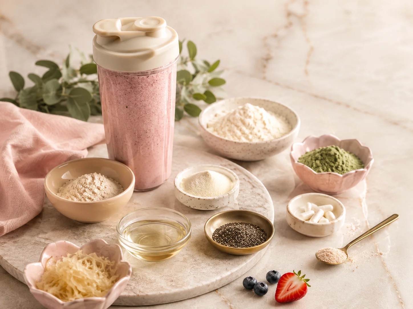 Healthy smoothie ingredients for a nutritious blend