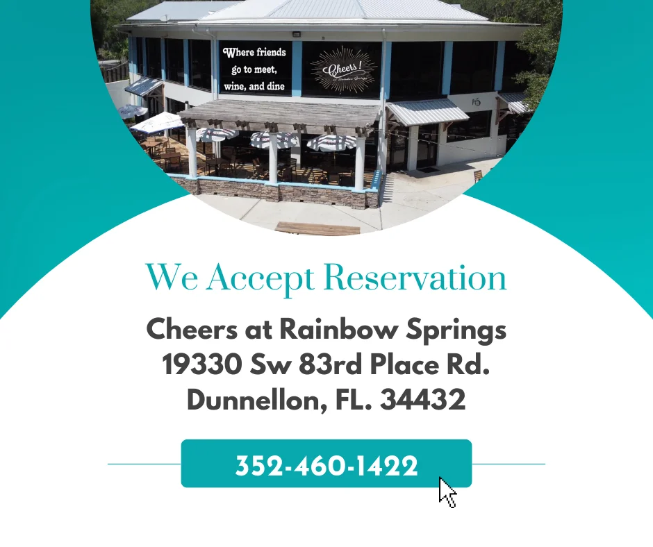 Reservation confirmation graphic for a restaurant
