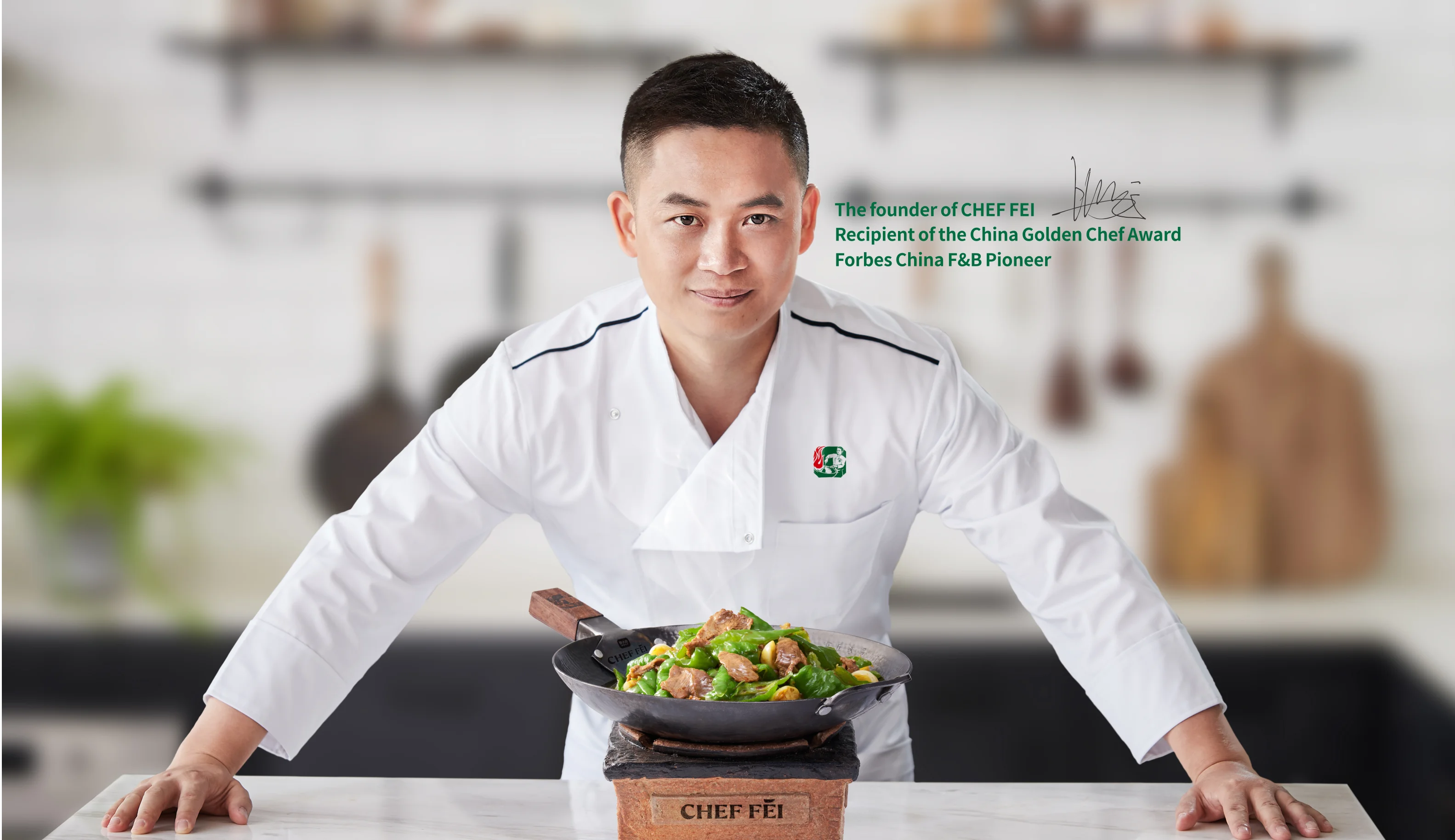 Three bowls of colorful Asian dishes on a dark table.