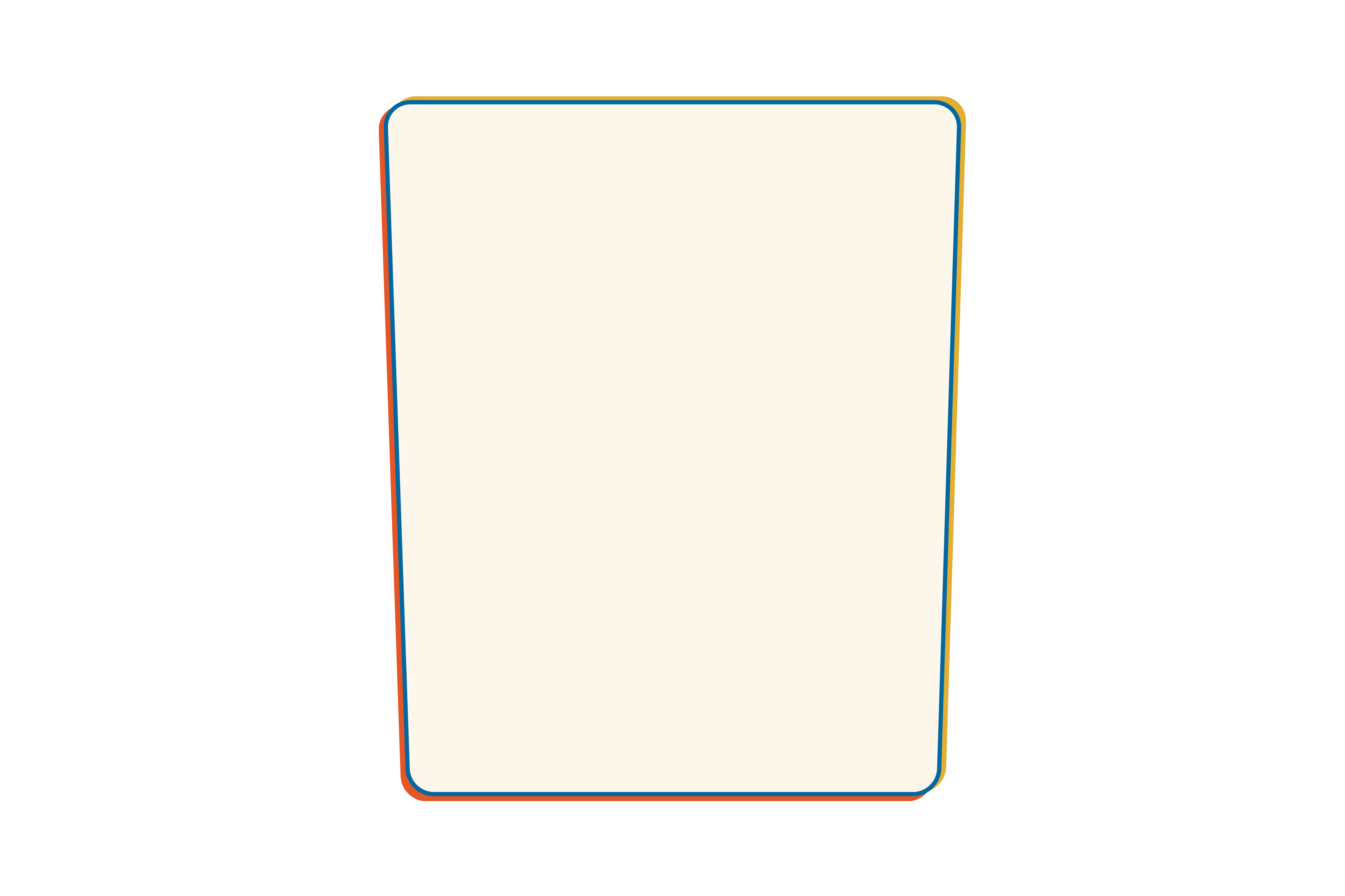Blank card with rounded corners on a black background