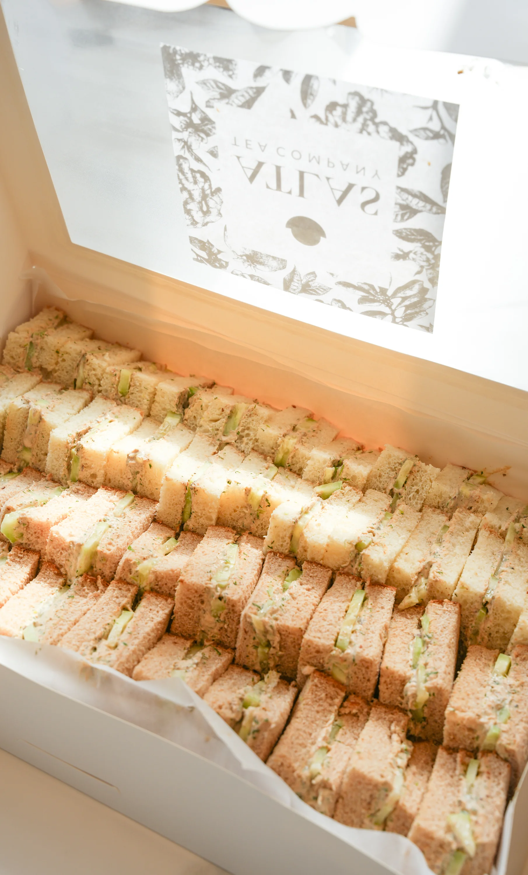 Assorted Japanese tea sandwiches in a box