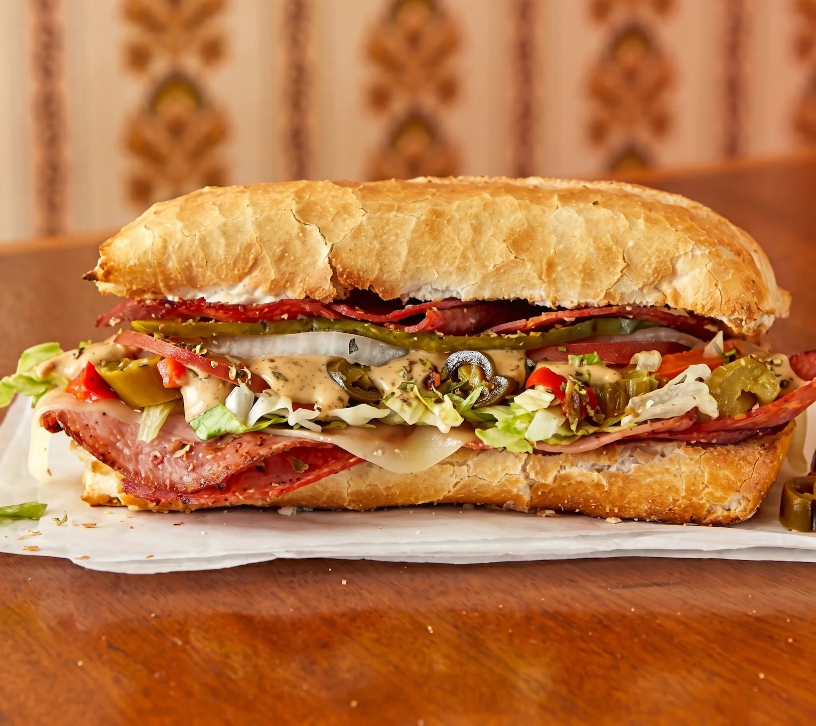 Delicious sandwich and salad from Potbelly restaurant.