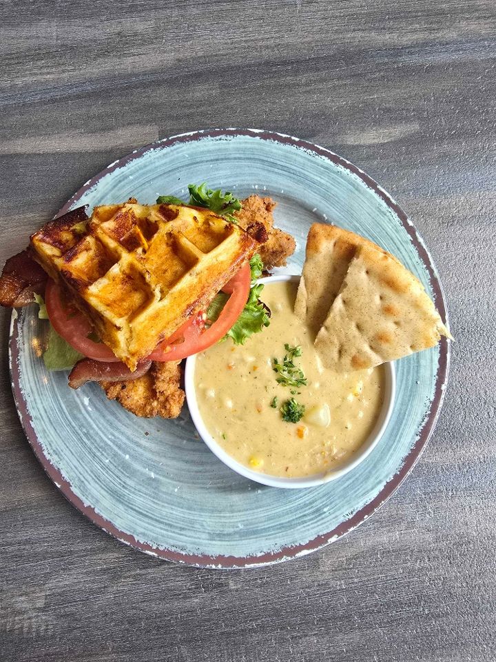 Waffle BLT + soup# at Page’s Okra Grill