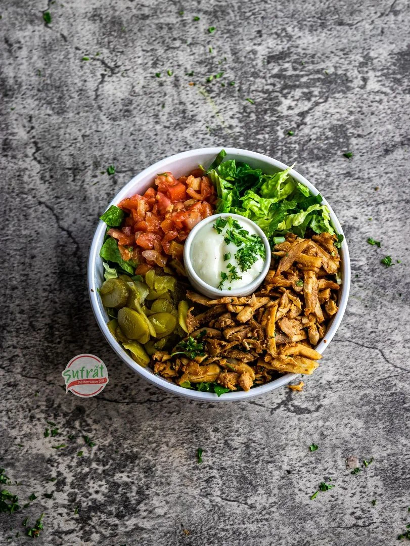 Chicken shawarma bowl from Sufrat Grill. 