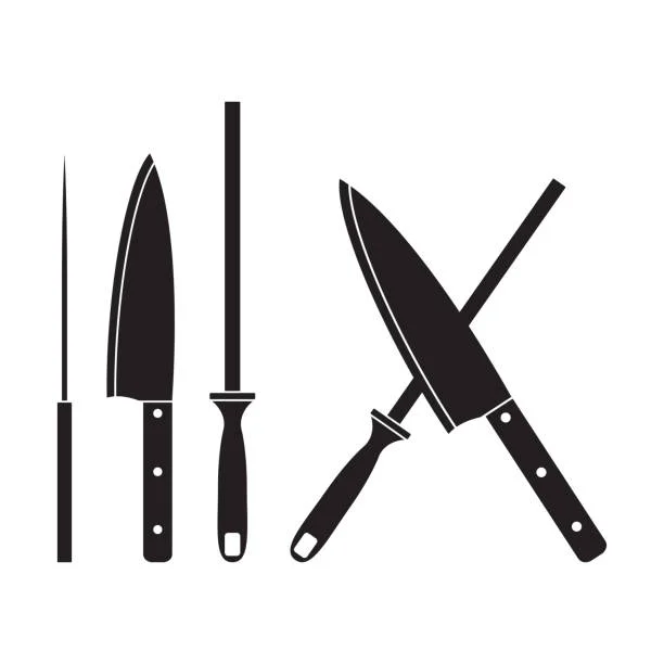 A sharp kitchen knife on a wooden cutting board.