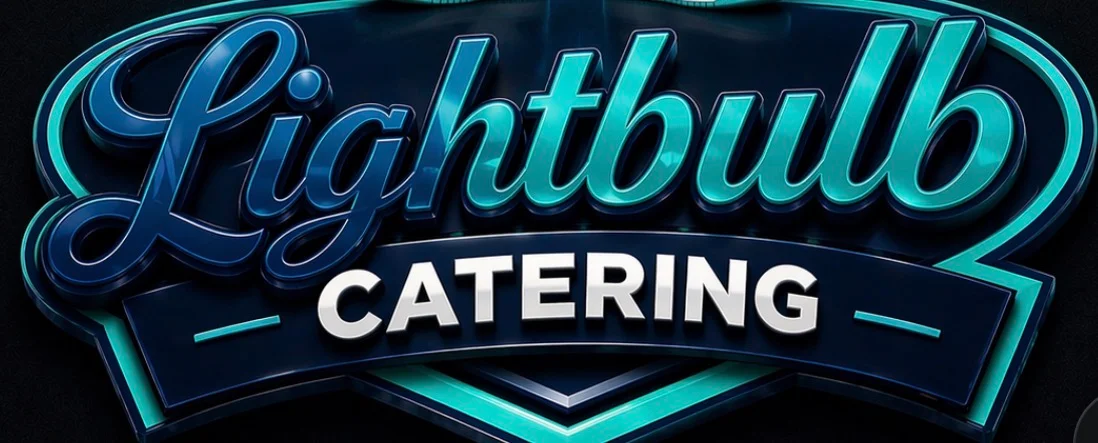 Lightbulb Catering logo with modern design
