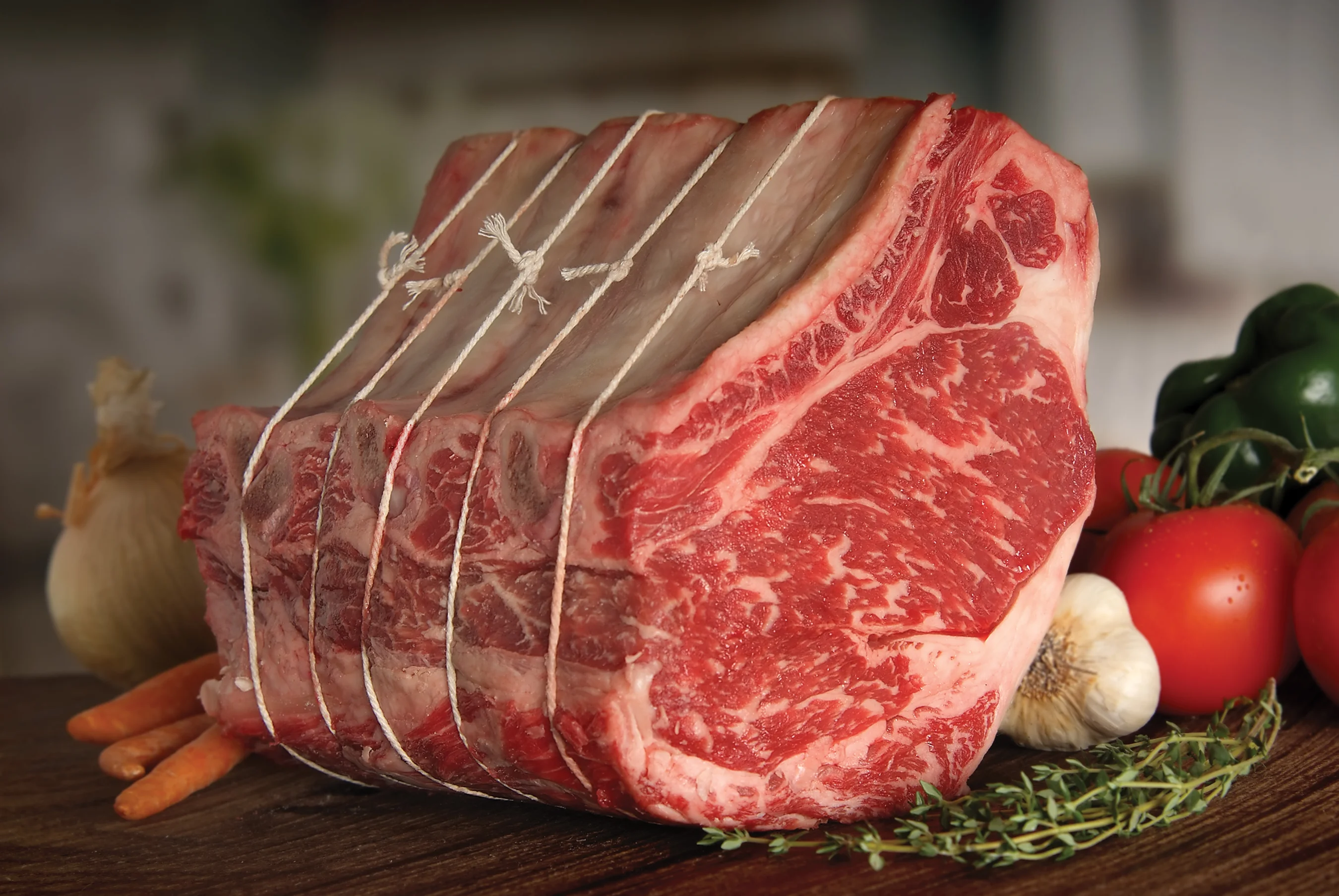 Prime rib roast ready for cooking