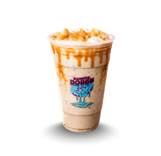 Caramel Sea Salt cold brew with house creamer and cocoa