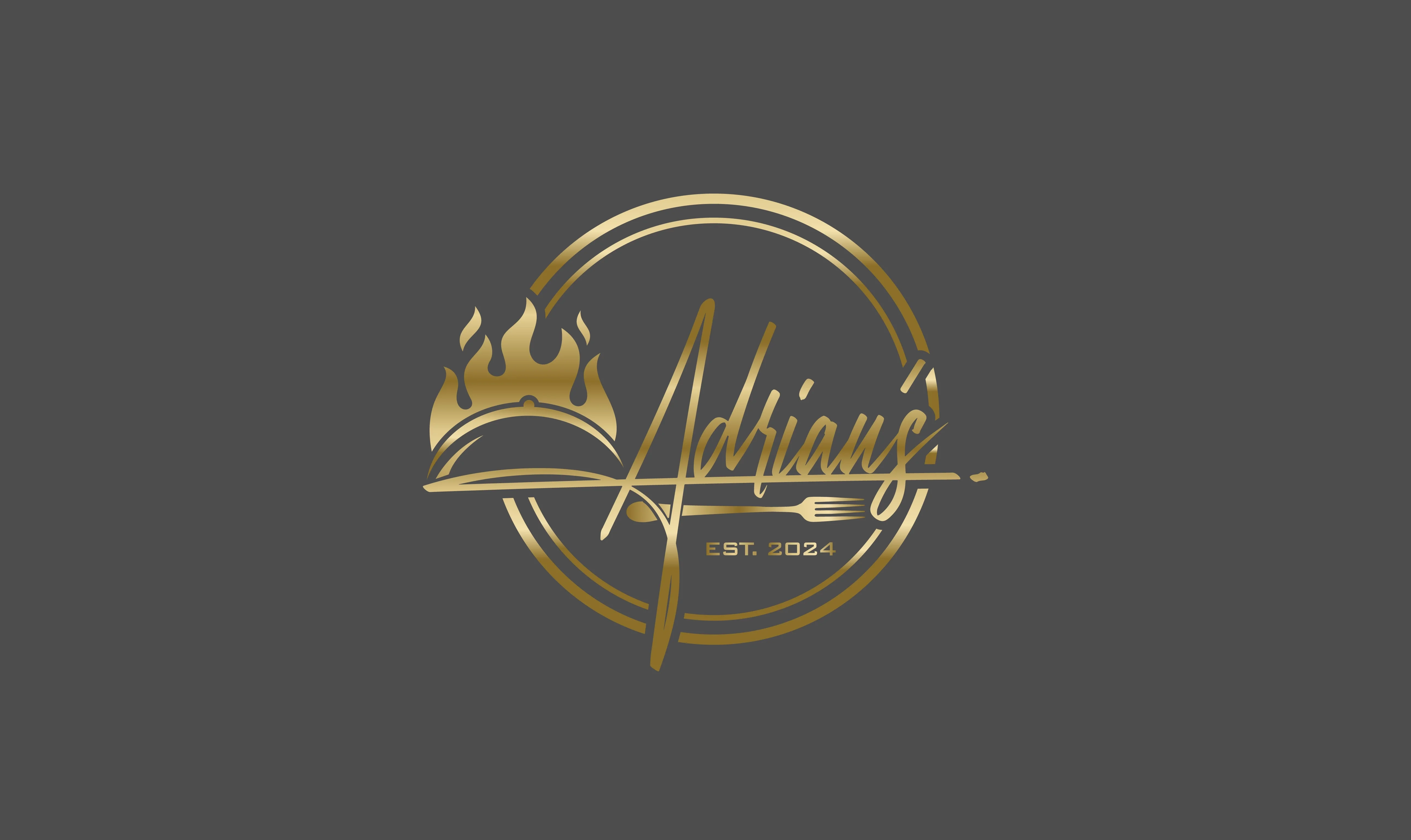 Elegant logo design for Adrian's restaurant established in 2024