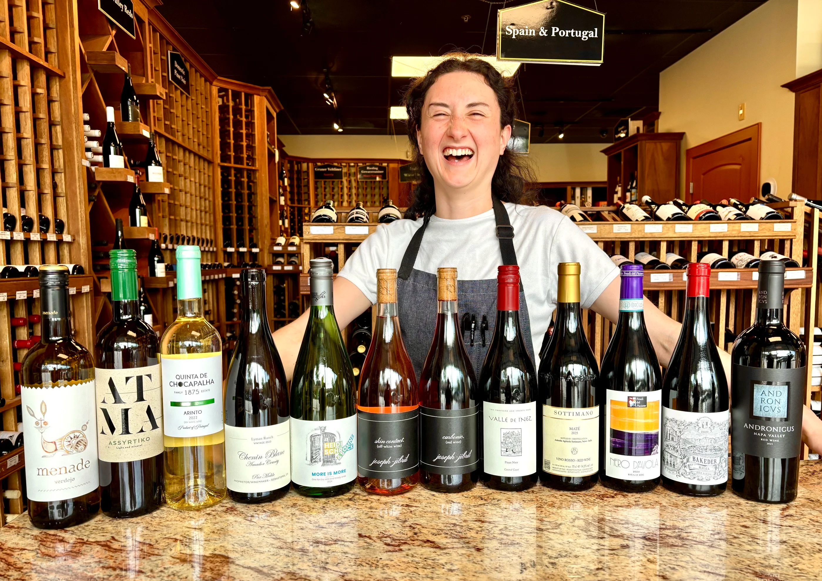 Selection of fine wines displayed in a restaurant setting