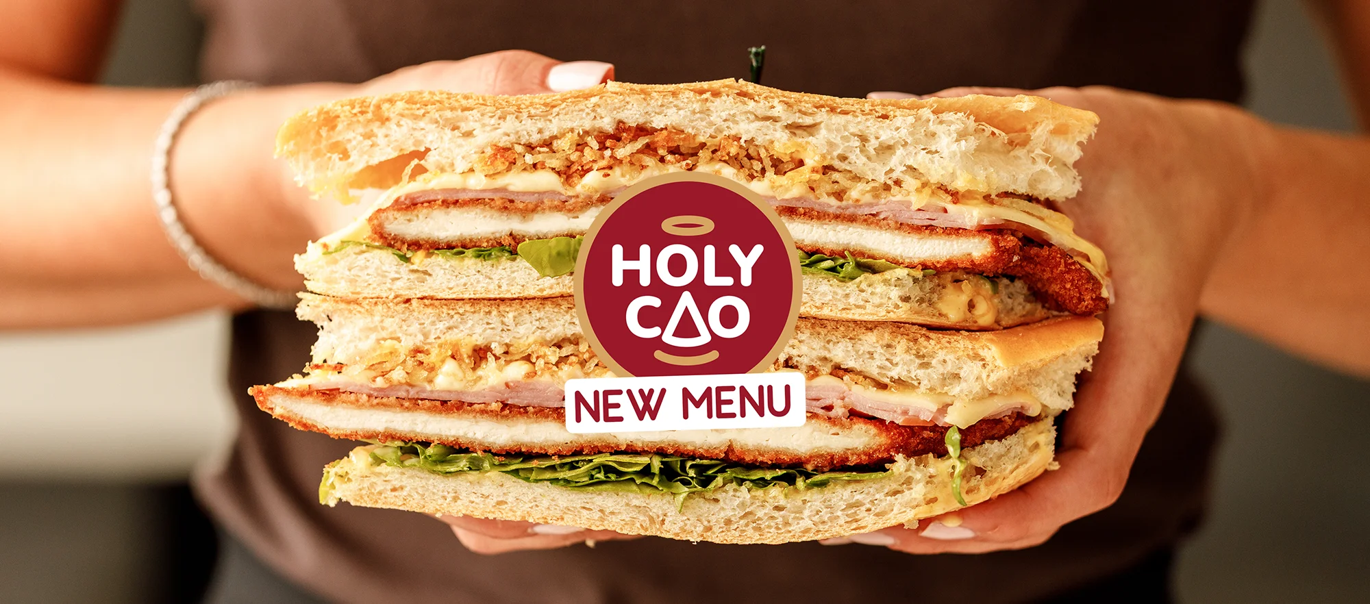 Stacked crispy chicken sandwich showcasing layers of flavor