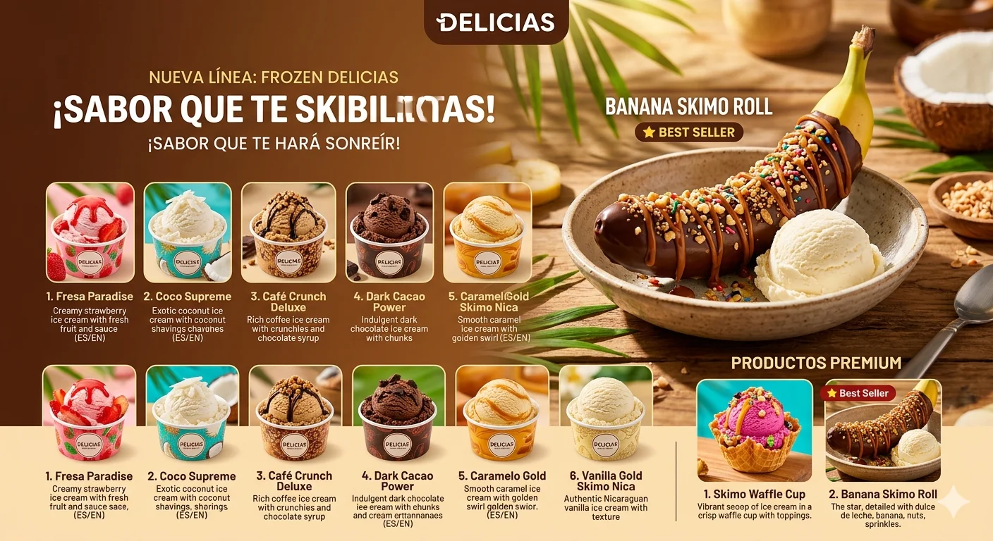 Delicious banana skimo roll dessert with chocolate coating