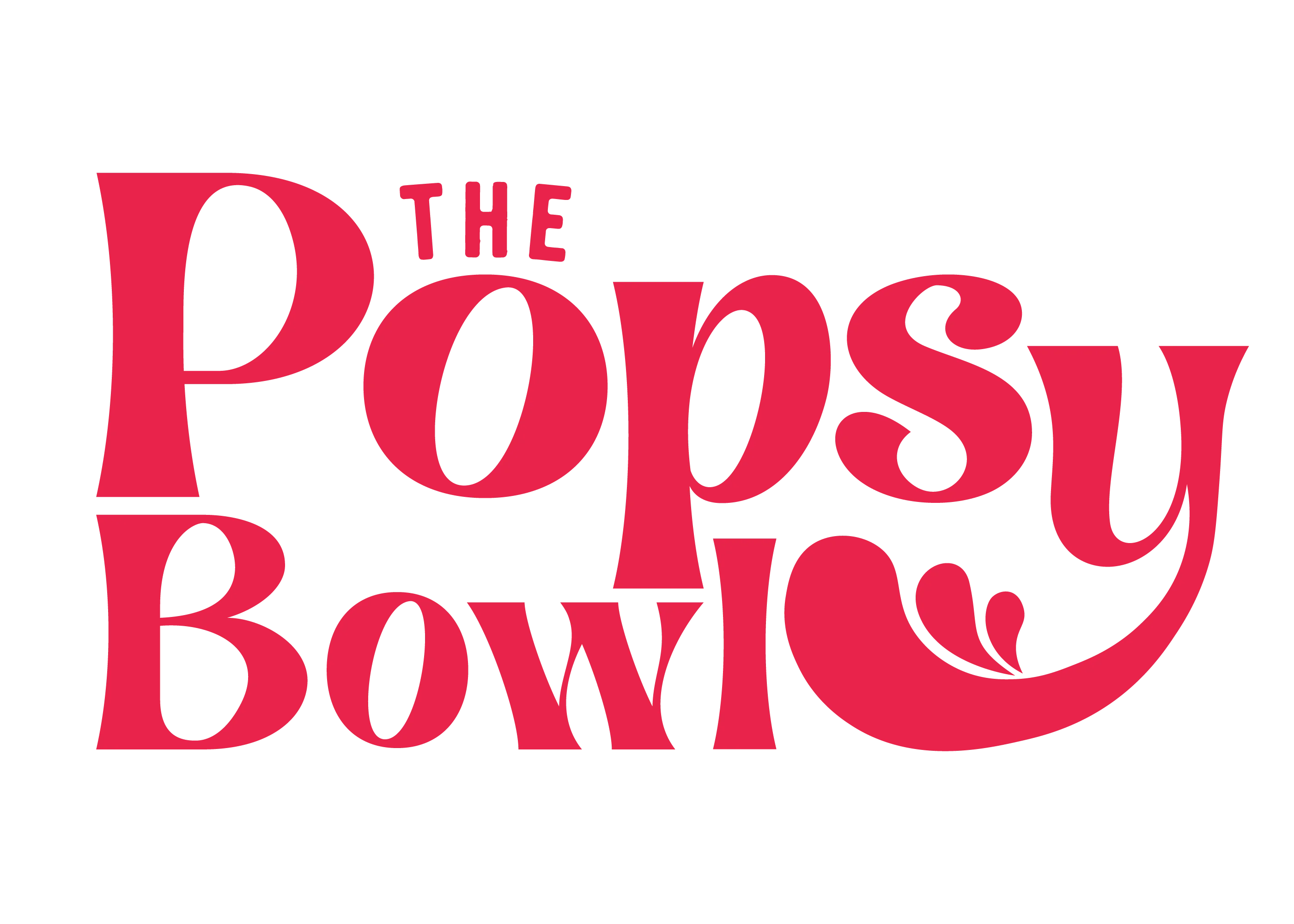 Logo of The Popsy Bowl restaurant featuring playful typography