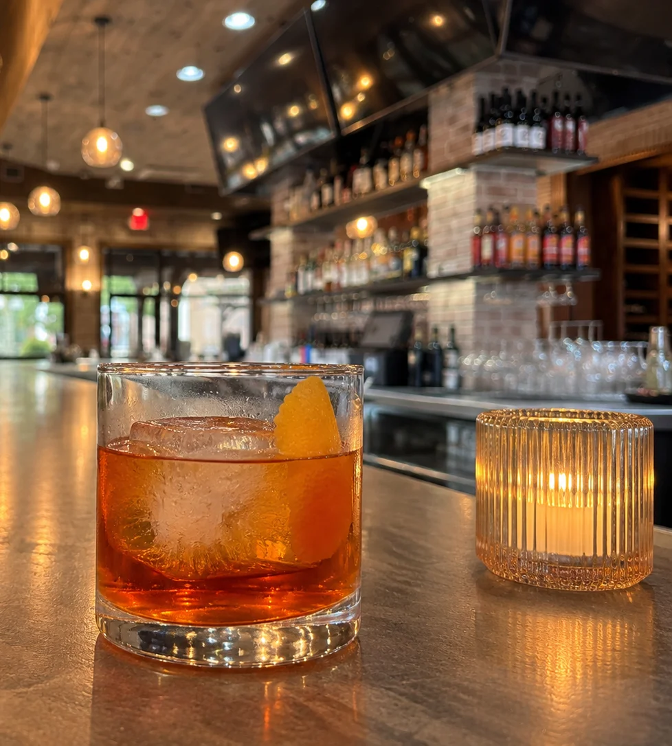 Craft cocktail served at the Tavolina 44 bar