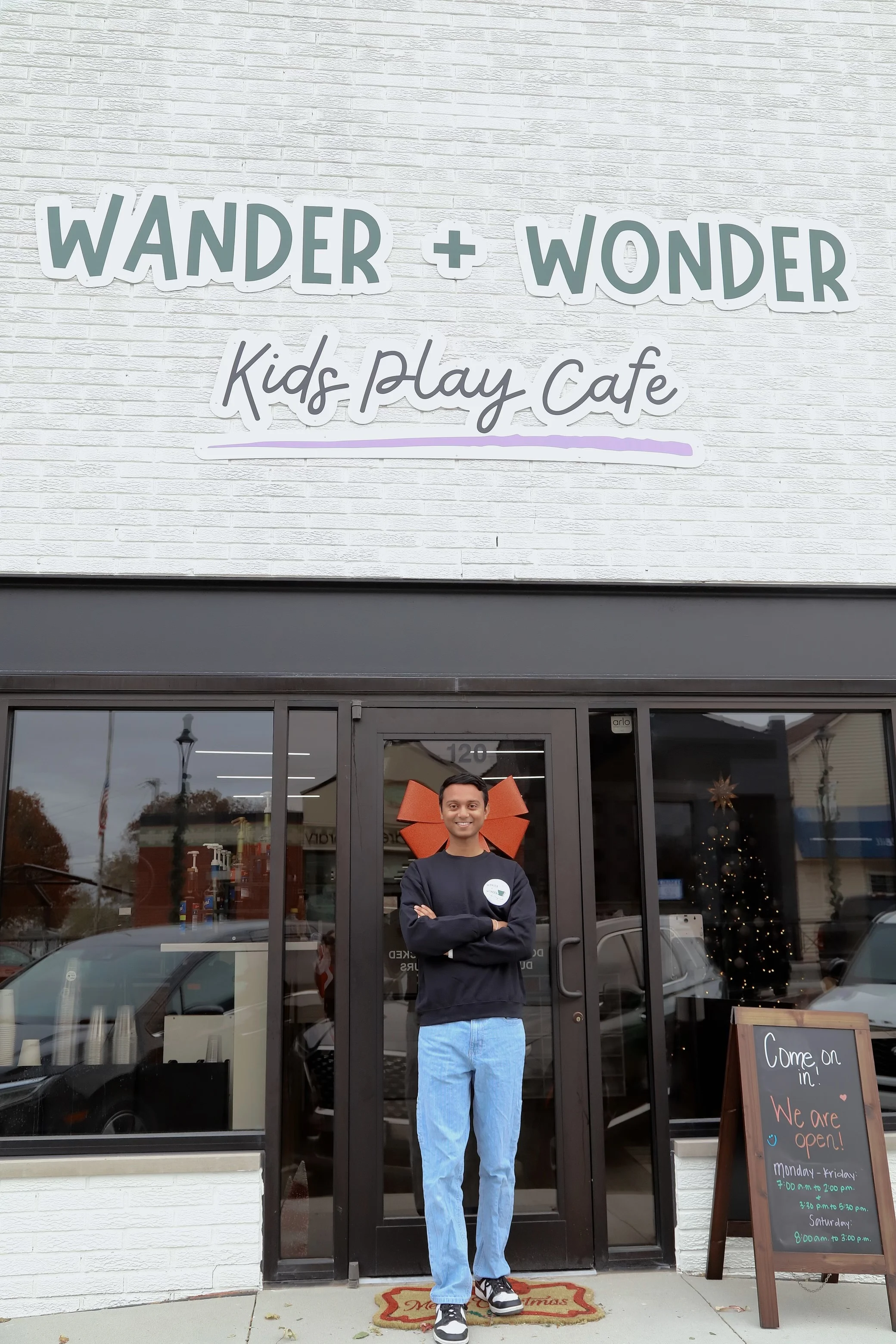 Exterior of Wander + Wonder Kids Play Cafe with welcoming entrance