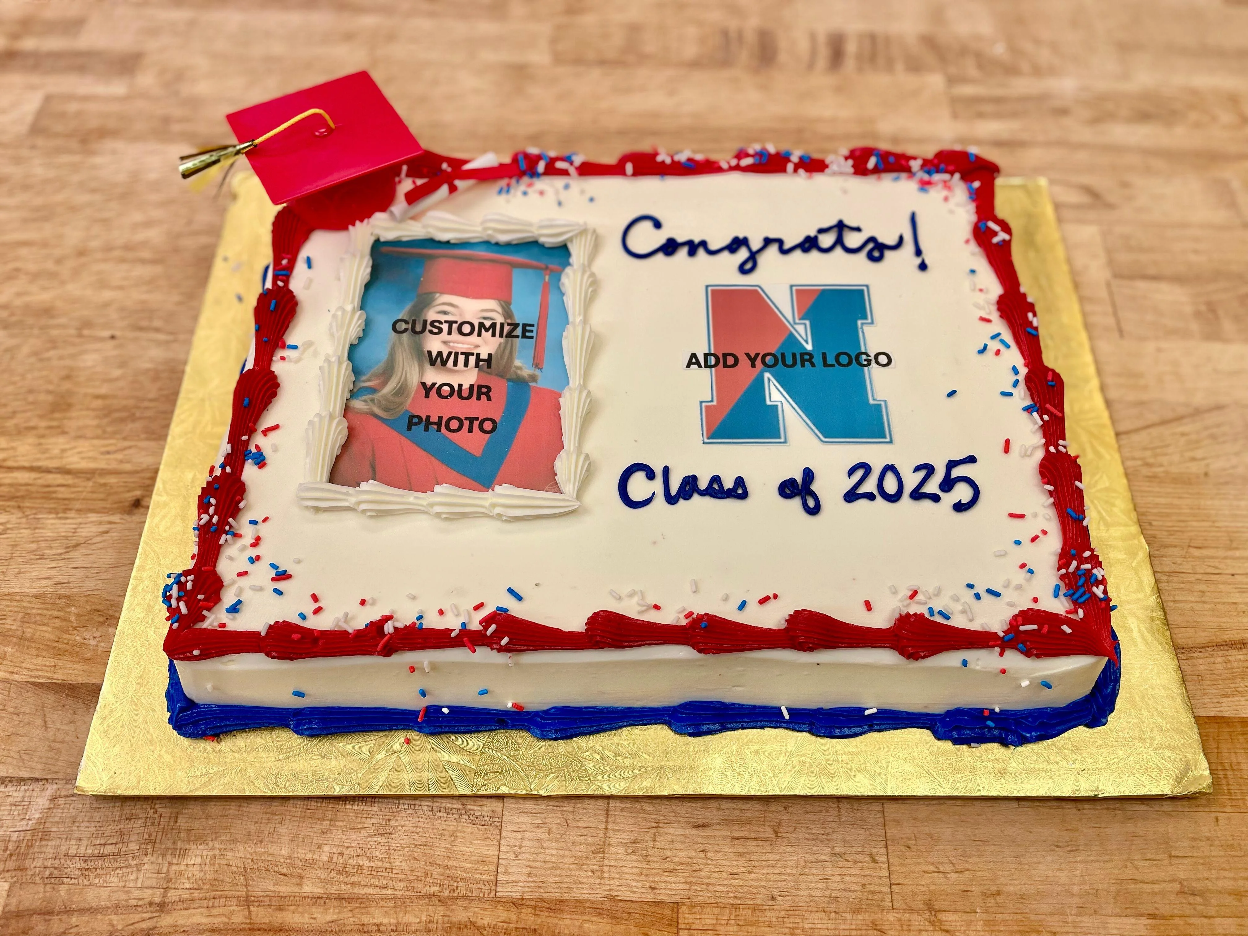 Half Sheet Single Layer Grad Cake #7