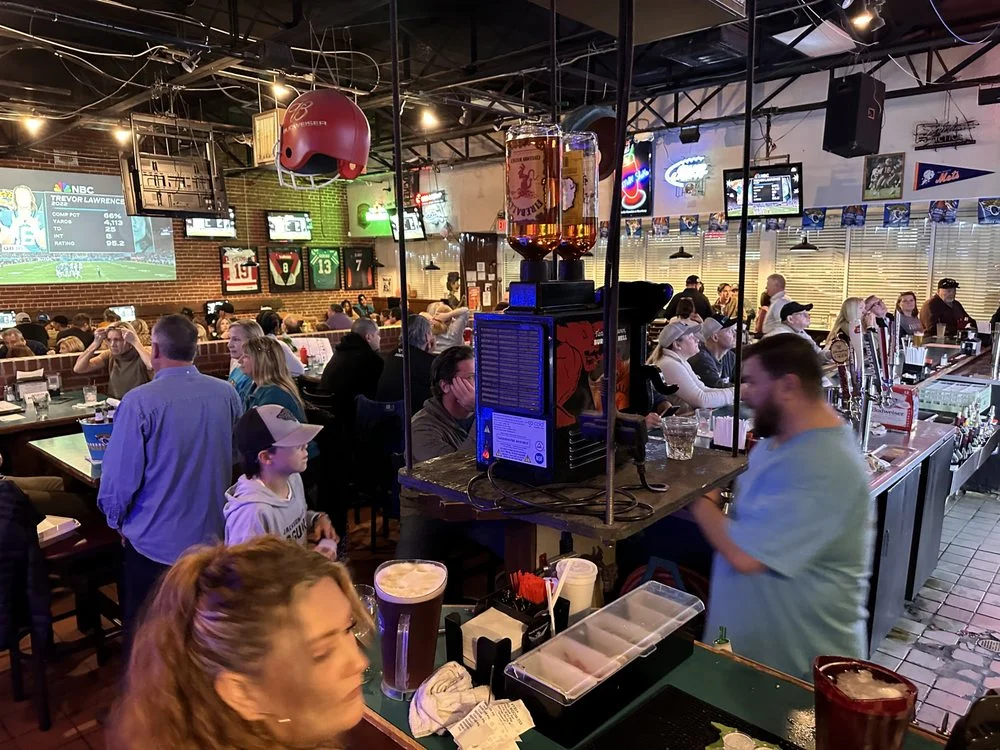 Fans gathering at sports bar