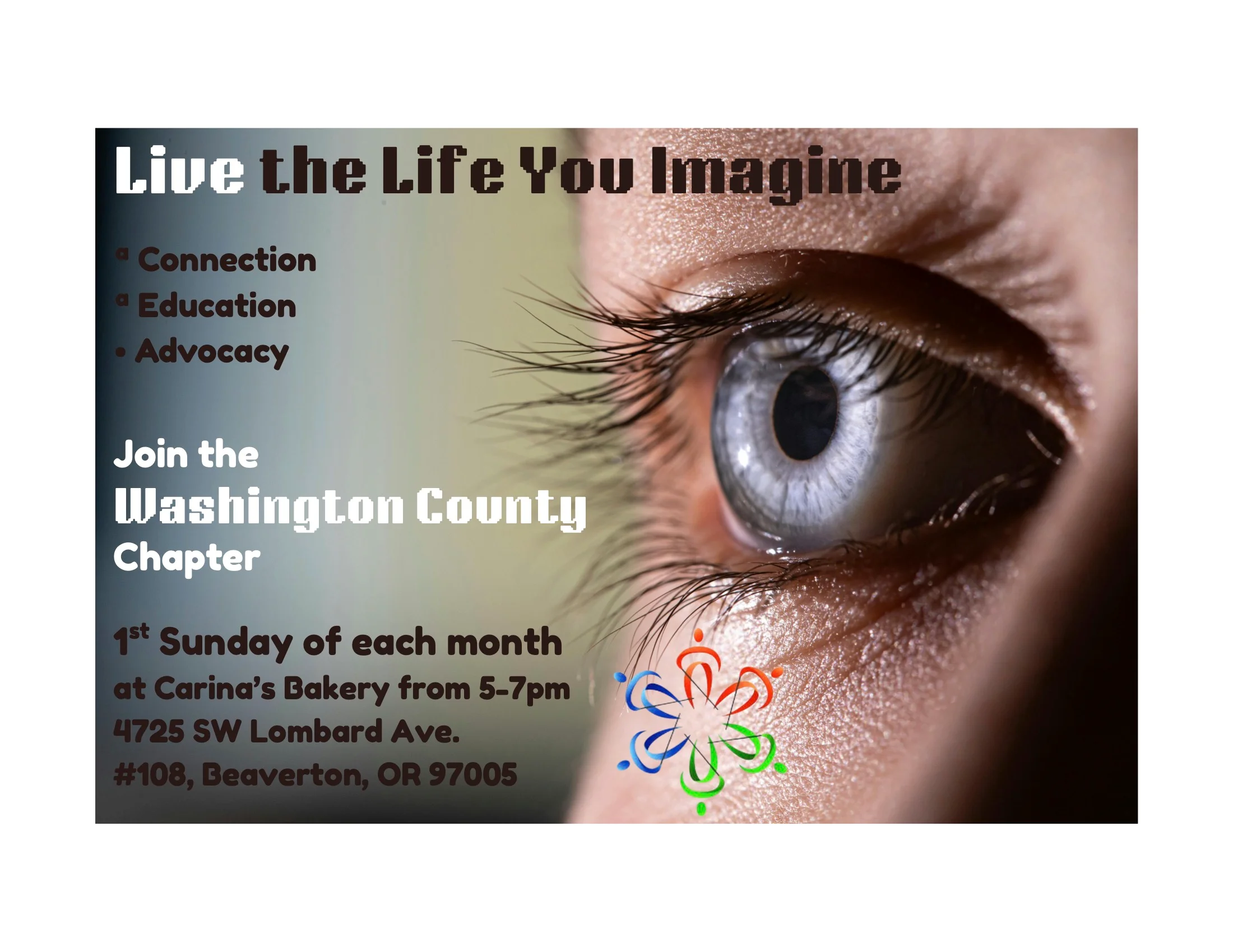 Promotional flyer for Washington County Chapter meeting