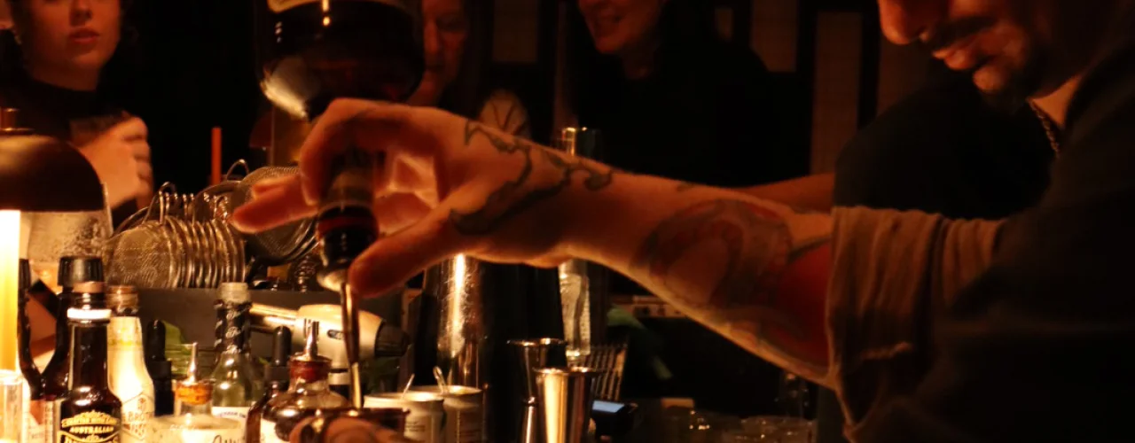 A restaurant chef preparing a dish