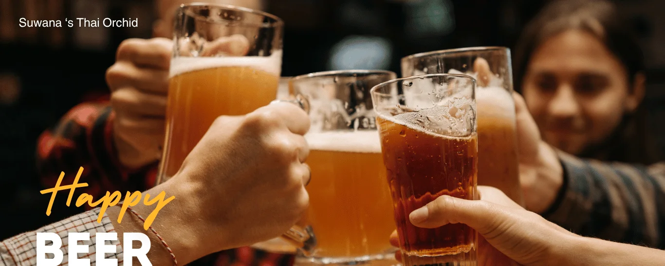 Cheers with beers on Beer Wednesday at a lively bar