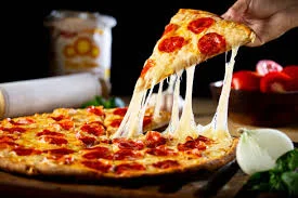 Pepperoni pizza with gooey cheese and crispy crust