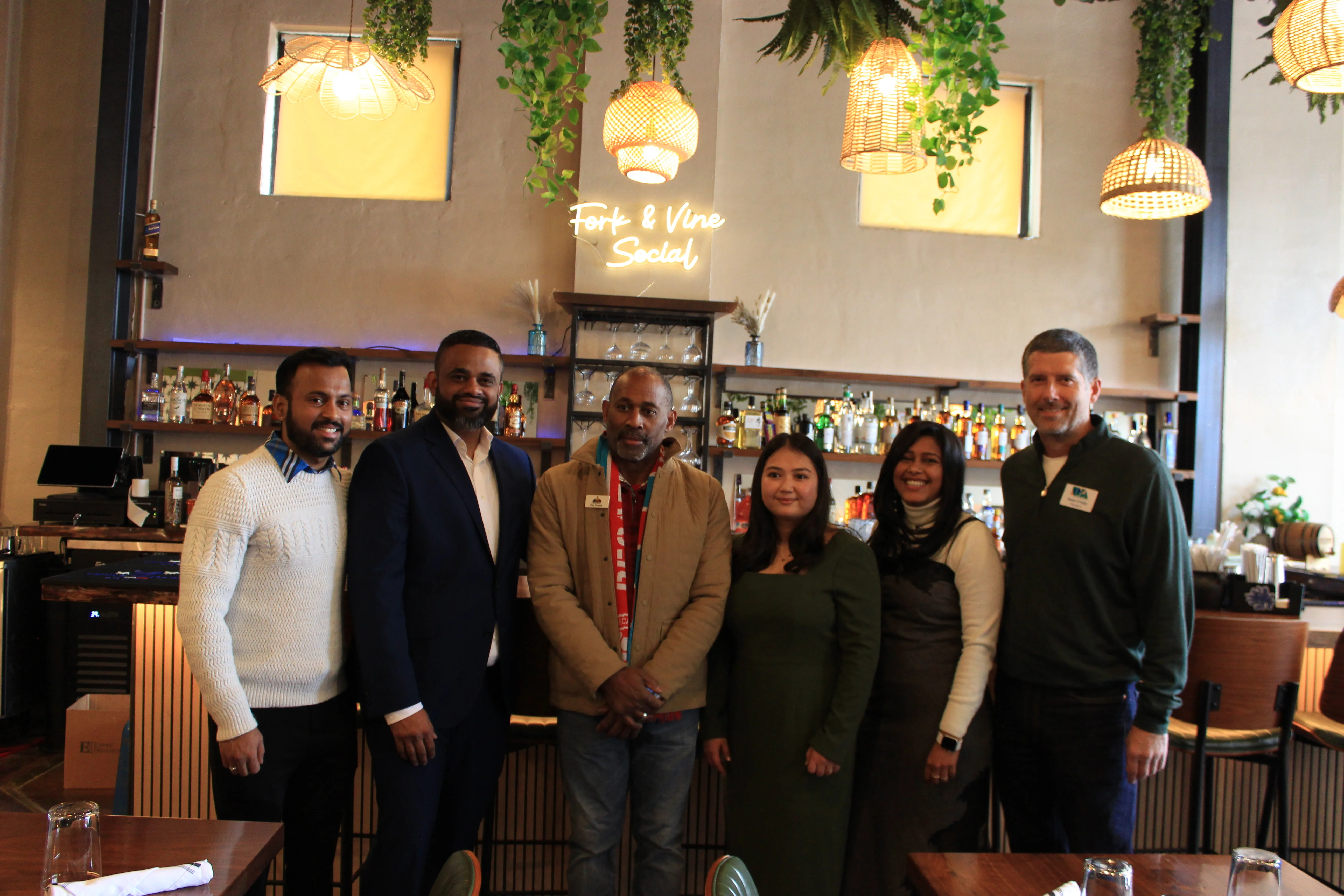 Group of restaurant professionals at Fork & Vine Social