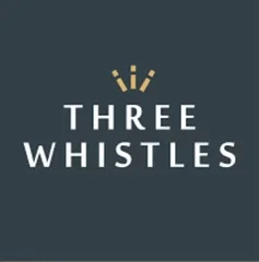 Logo of Three Whistles restaurant featuring elegant design